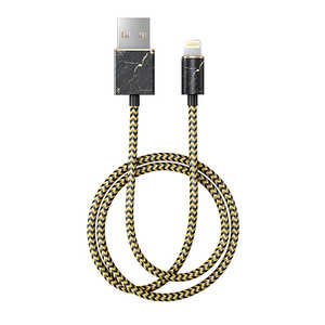 イツワ商事 MFIライトニング 充電通信FASHION CABLE 1M IDFCL-49 PORT LAURENT MARBLE