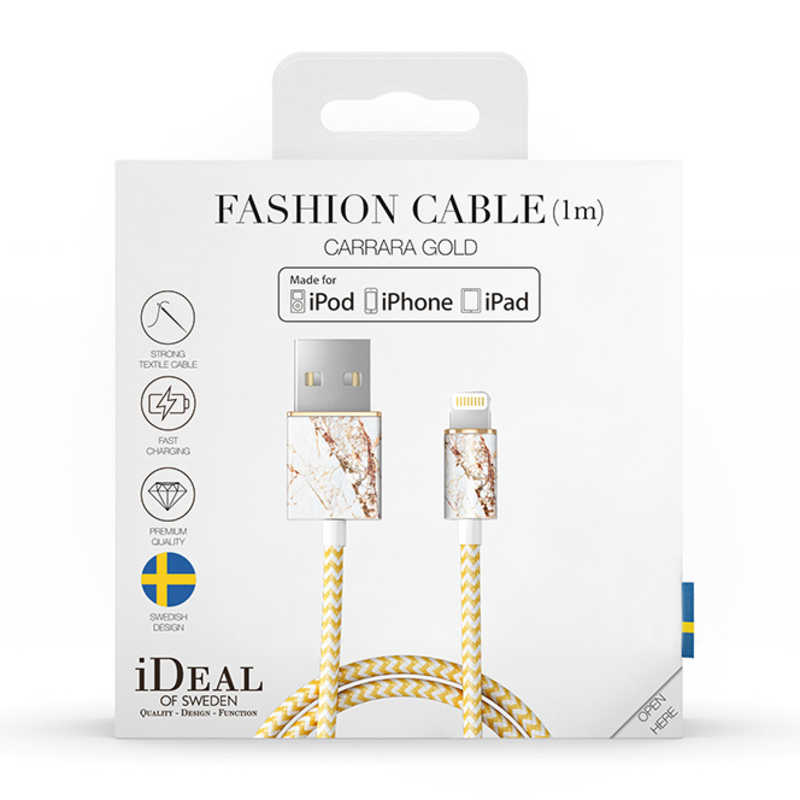 イツワ商事 イツワ商事 MFIライトニング 充電通信FASHION CABLE 1M CARRARA GOLD IDFCL-46 IDFCL-46