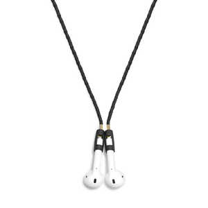 TAPPER レザーイヤホンストラップ For AirPods (ブラック) Leather-Strap-BK TAPPER レザーイヤホンストラップ For AirPods (ブラック) Leather-Strap-BK