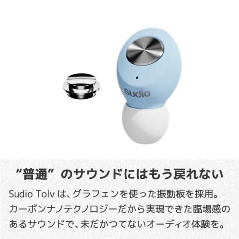 SUDIO SUDIO フルワイヤレスイヤホン リモコン・マイク対応 ブルー TOLV-BL TOLV-BL