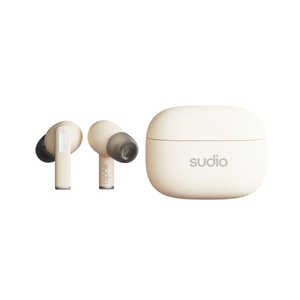 SUDIO フルワイヤレスイヤホン A1 Pro ［ワイヤレス(左右コード) /ノイズキャンセリング対応］ サンド SD-2311