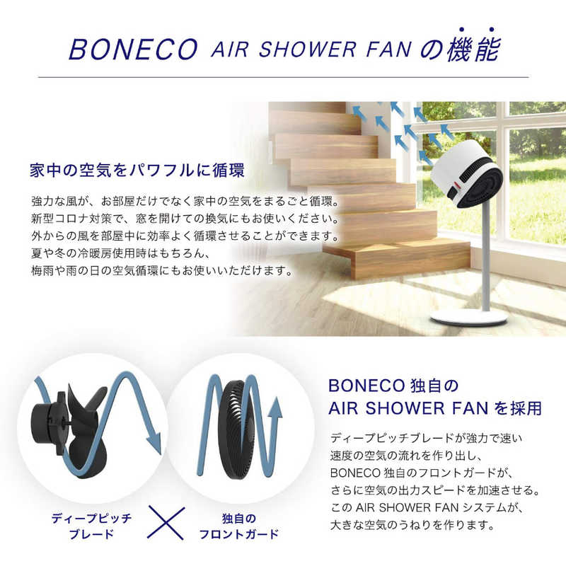 ボネコ ボネコ BONECO AIR SHOWER FAN ホワイト F100 F100