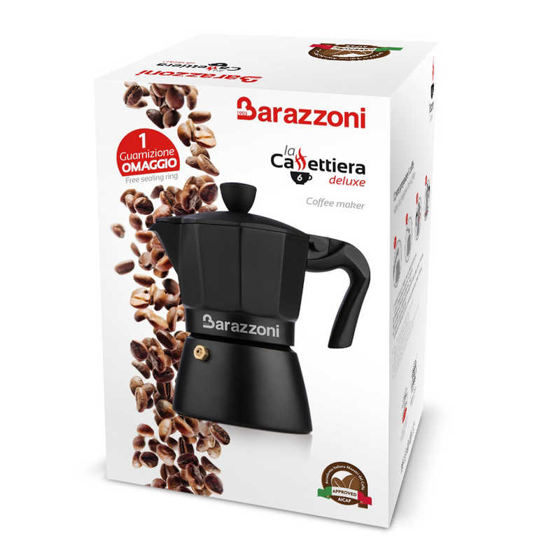 BARAZZONI BARAZZONI 直火用 エスプレッソコーヒーメーカー 3カップ La Caffettiera Deluxe 830005003 830005003