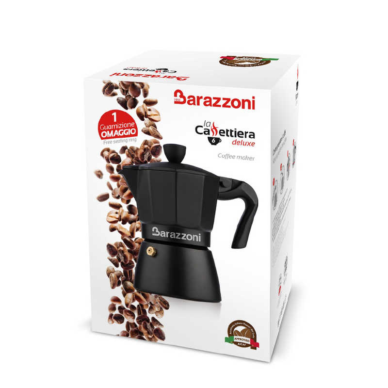 BARAZZONI BARAZZONI 直火用 エスプレッソコーヒーメーカー 6カップ La Caffettiera Deluxe 830005006 830005006