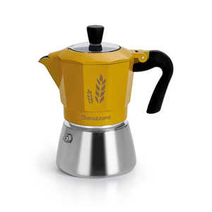 BARAZZONI IH対応&直火式大麦コーヒーメーカー 2カップ用 イエロー 830080002 BARAZZONI IH対応&直火式大麦コーヒーメーカー 2カップ用 イエロー 830080002