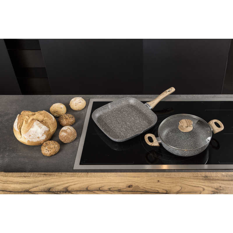 BARAZZONI BARAZZONI IH対応 フライパン 20cm Gran Sasso Extra Eco Legno グレー ［IH対応］ 85510602035 85510602035