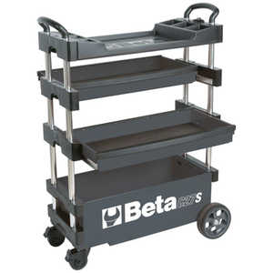 BETA ベータ折りたたみ式ツールトロリーC27Sグレー 027000202 BETA ベータ折りたたみ式ツールトロリーC27Sグレー 027000202