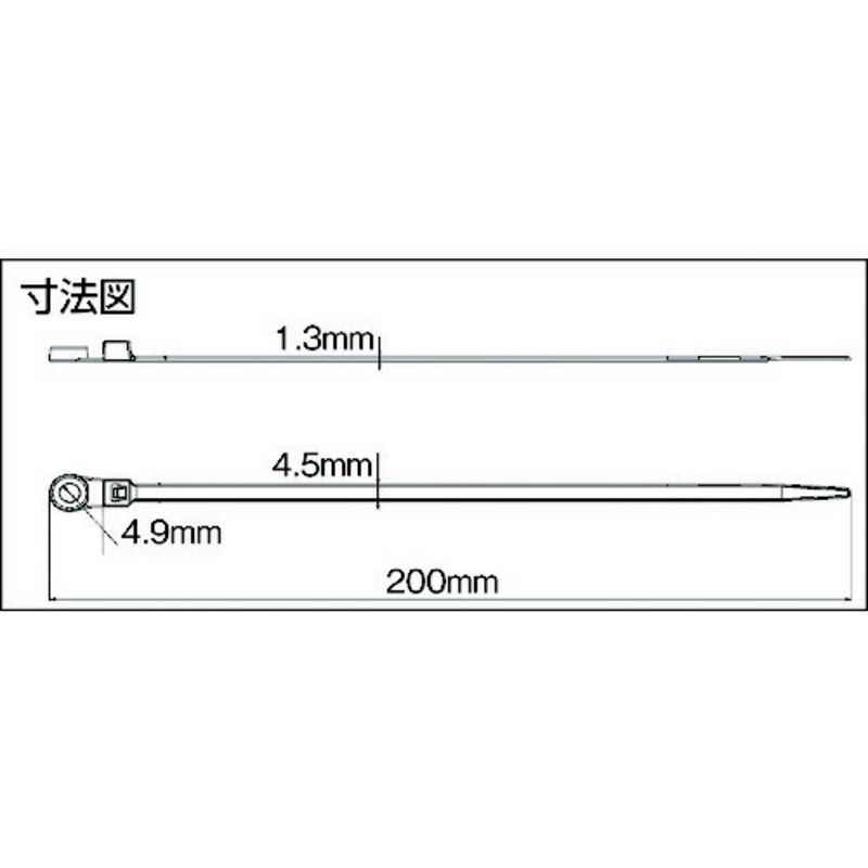 SAPISELCO社 SAPISELCO社 ケーブルタイ マウントタイプ 4.5mm×200mm クロ OCH.3.2123 OCH.3.2123