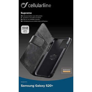 HOLDIT Galaxy S20+用Supreme本革手帳型ケース セルラーライン SUPREMECGALS11K ブラック