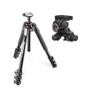 【美品】マンフロット Manfrotto アルミ4段三脚 MT190GOA4TB