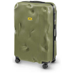 ＜コジマ＞ クラッシュバゲッジ スーツケース L100L ストライプコレクション OLIVE CB153