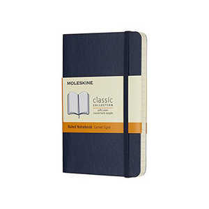 MOLESKINE カラーノート ノートブック ソフトカバー ルールド(横罫) Sブルー Pocket QP611B20