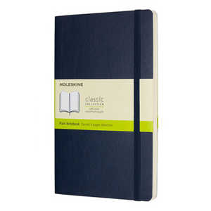 MOLESKINE カラーノート ノートブック ソフトカバー プレーン (無地) Sブルー Large QP618B20