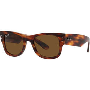 レイバン Ray-Ban サングラス MEGA WAYFARER RB0840SF 954/57 52mm ストライプドハバナ/ブラウンポラライズド RB0840SF_9545752