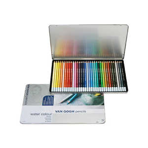サクラクレパス 水彩色鉛筆 ヴァンゴッホ水彩色鉛筆 12色セット(メタルケース入り) Van Gogh Pencils 36 water colour T9774-0036