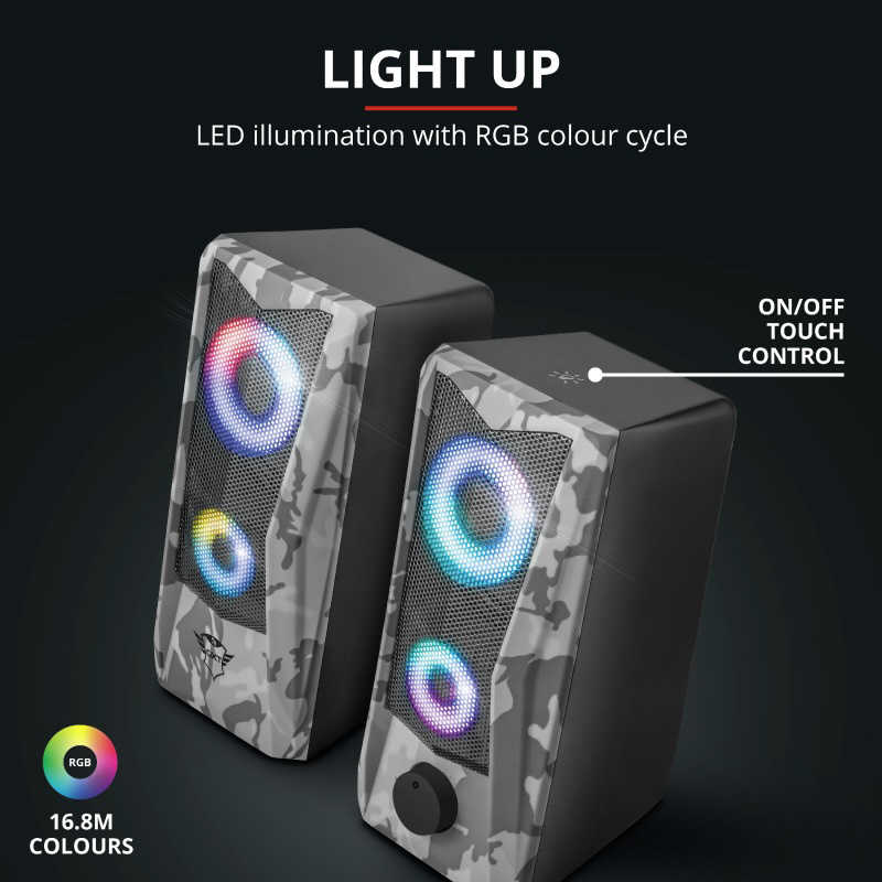 トラスト トラスト GXT 606 Javv RGB-Illuminated 2.0 Speaker Set 23379 23379