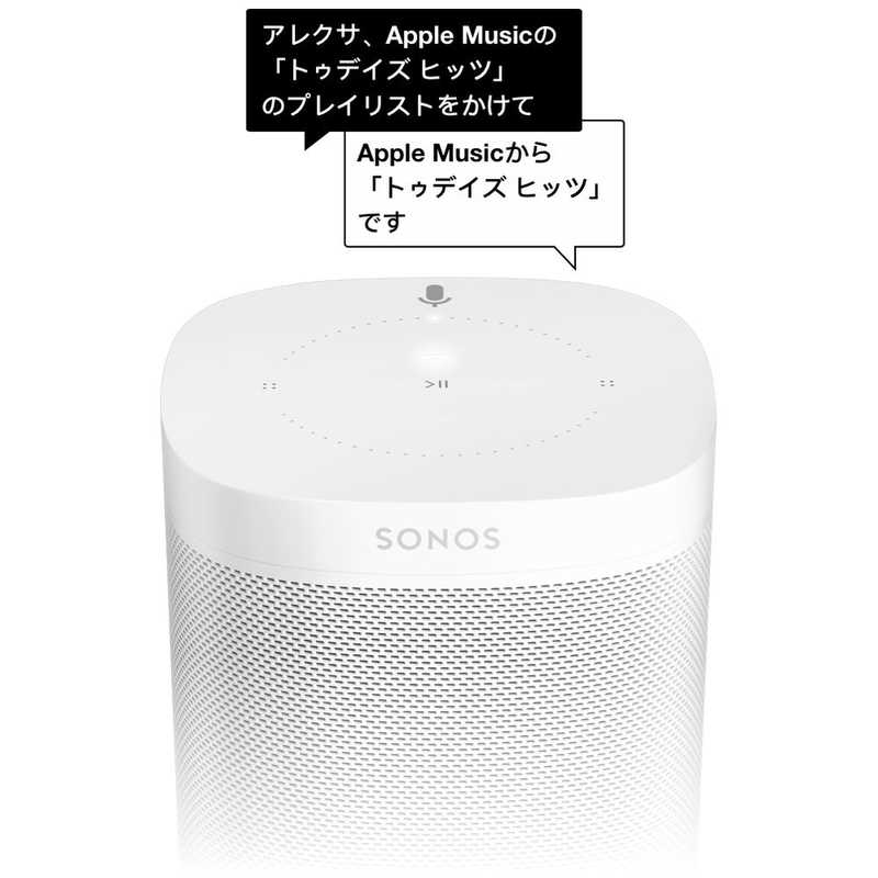 SONOS SONOS WiFiスピーカー Sonos One ホワイト [Bluetooth対応 /Wi-Fi対応] ONEG2JP1 ONEG2JP1