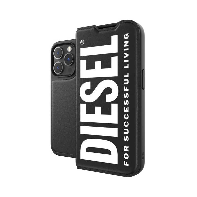 DIESEL DIESEL iPhone 14 Pro 6.1インチ Booklet Case Core FW22 blackwhite 50261 50261