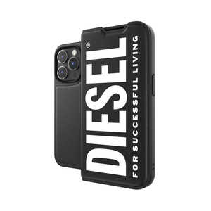 DIESEL iPhone 14 Pro 6.1インチ Booklet Case Core FW22 blackwhite 50261