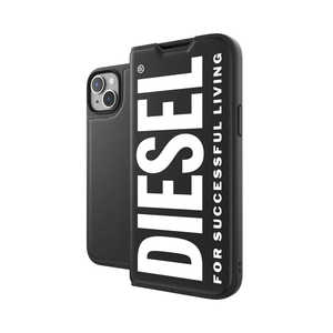 DIESEL iPhone 14 Plus 6.7インチ Booklet Case Core FW22 blackwhite 50262