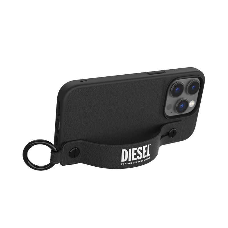 DIESEL DIESEL iPhone 14 Pro 6.1インチ Leather Handstrap Case FW22 blackwhite 50284 50284