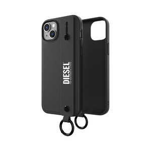 DIESEL iPhone 14 Plus 6.7インチ Leather Handstrap Case FW22 blackwhite 50285
