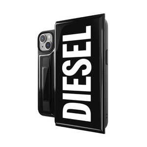 DIESEL iPhone 14 6.1インチWallet Case FW22 blackwhite 51502