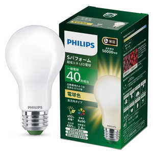 �t�B���b�v�X PHILIPS S�p�t�H�[�� ���ȃG�l LED�d�� �d���F ������Ή� E26 ��ʓd���` 40W���� �����F 1�� �S�����^�C�v SPFD40Y