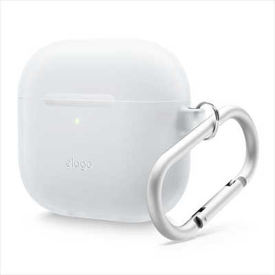 ELAGO AirPods 4 対応 ケース シリコン カバー カラビナ 付き 耐衝撃