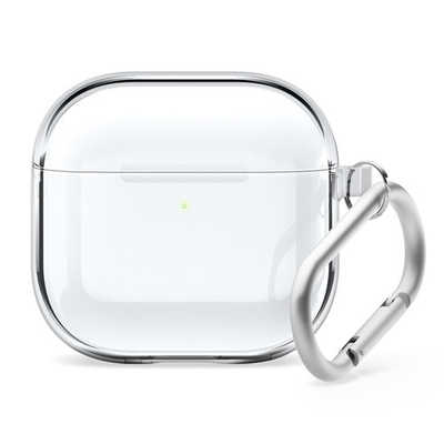 ELAGO AirPods 4 対応 ケース 透明 カバー カラビナ 付き 落下