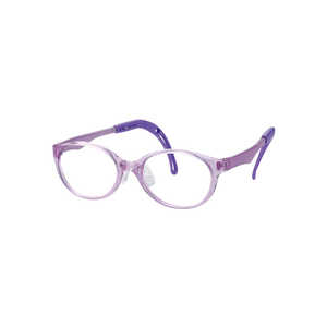 名古屋眼鏡 子供用 キッズF 2～4歳 メガネフレーム TKFC19 40mm (クリアパープル/パープルグリッター) 