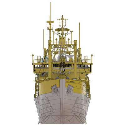 長谷川製作所 1/250 南極観測船 宗谷 第二次南極観測隊 ポントスモデル