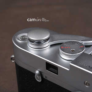 CAMIN ソフトシャッターボタン レリーズボタン ビッグ/ 凸面 (直径16mm) (スチールグレー) CAM9029