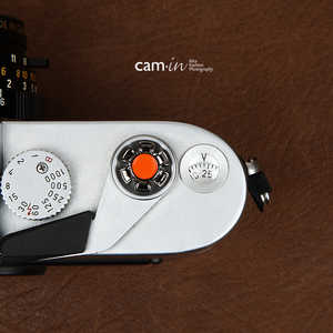CAMIN ソフトシャッターボタン レリーズボタン 創作型/ (直径12mm) (オレンジの花) CAM9117