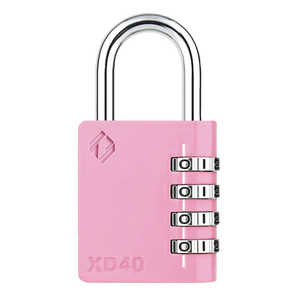 ZARKER 4桁 ダイヤル式 コンビネーションセキュリティ南京錠 ピンク XD40-P