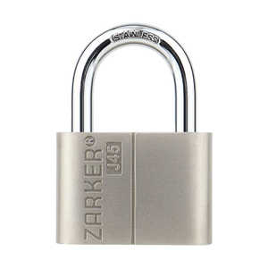 ZARKER キー式 防錆セキュリティ南京錠 ツル径7mm シルバー J45