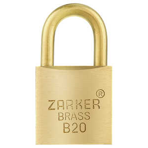 ZARKER キー式 真鍮 南京錠 ワンタッチ施錠機能付 ツル径3.5mm B20