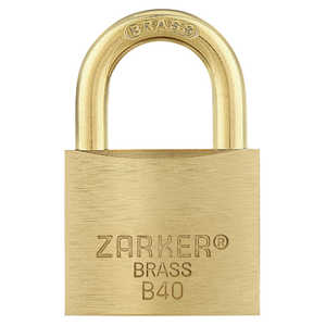 ZARKER キー式 真鍮 南京錠 ワンタッチ施錠機能付 ツル径6.5mm B40