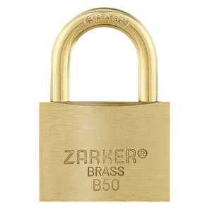 ZARKER キー式 真鍮 南京錠 ワンタッチ施錠機能付 ツル径7.2mm B50