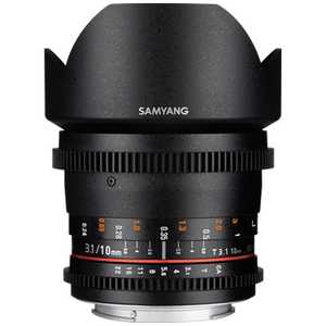 SAMYANG カメラレンズ APS-C用 ［キヤノンEF /単焦点レンズ］ ブラック 10mm T3.1 VDSLR ED AS NCS CS II