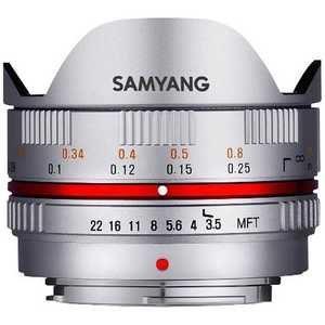 SAMYANG カメラレンズ  7.5mm F3.5 フィッシュアイ(マイクロフォーサーズ用) シルバー