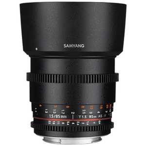 SAMYANG カメラレンズ ［ニコンF /単焦点レンズ］ ブラック 85mm T1.5 VDSLR AS IF UMC II