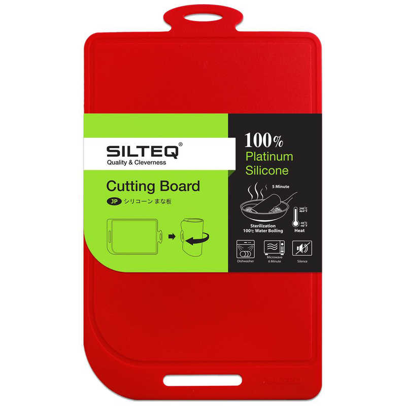 SILTEQ SILTEQ 丸めて煮沸除菌できるまな板 L Size/ Red (L-レッド) きれいのミカタ 160503 160503