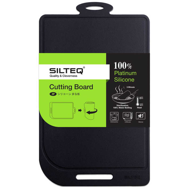 SILTEQ SILTEQ 丸めて煮沸除菌できるまな板 L Size/ Black (L-ブラック) きれいのミカタ 160504 160504