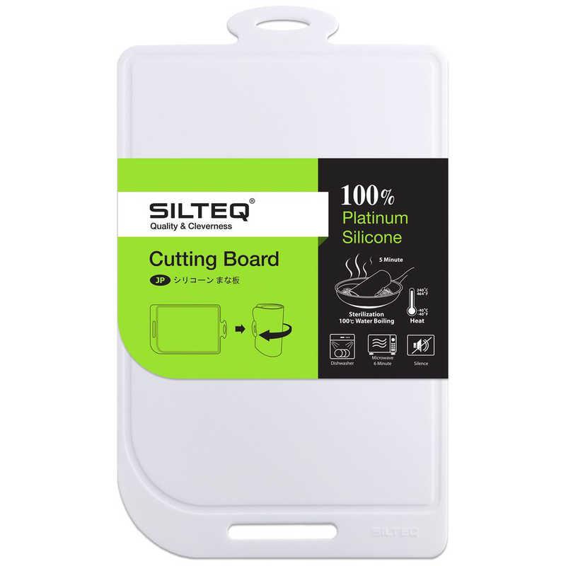 SILTEQ SILTEQ 丸めて煮沸除菌できるまな板 L Size/ White (L-ホワイト) きれいのミカタ 160505 160505