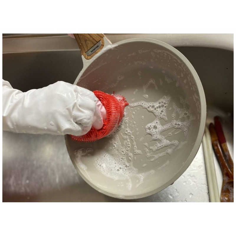 SILTEQ SILTEQ 煮沸除菌できるシリコンブラシ フライパン洗いブラシ(レッド) フライパンアライブラシレッド(レッ フライパンアライブラシレッド(レッ