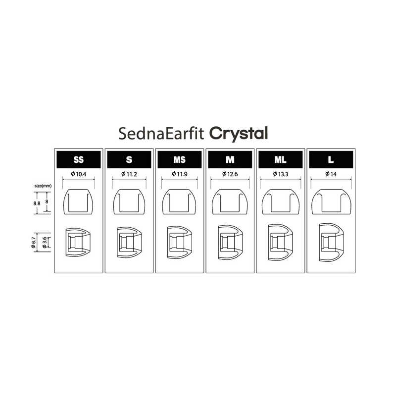 AZLA AZLA イヤーピース SednaEarfit Crystal  MSサイズ2ペア  AZL-CRYSTAL-MS AZL-CRYSTAL-MS