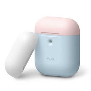 ELAGO AIRPODS DUO CASE for AirPods 2nd Generation Wireless Charging Case (Pastel Blue) ELA2WCSSCDWPB