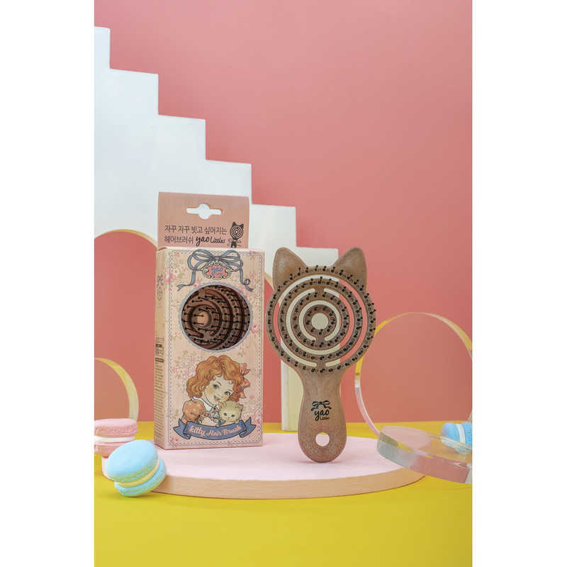 エジソン販売 エジソン販売 Yao Littles ヘアブラシ ネコ LWK  
