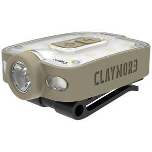 クレイモア 充電式モバイルLEDヘッドライト CLAYMORE Capon 40B(クレイモア キャップオン 40B)Tan CLP-210TN
